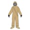 Kappler Disposable Coverallss, Hooded, S/M, DuraChem 500, Attached Glove Wrist, Attached Boots Ankle, Khaki D5H457KHSMMD94 - alternate 1